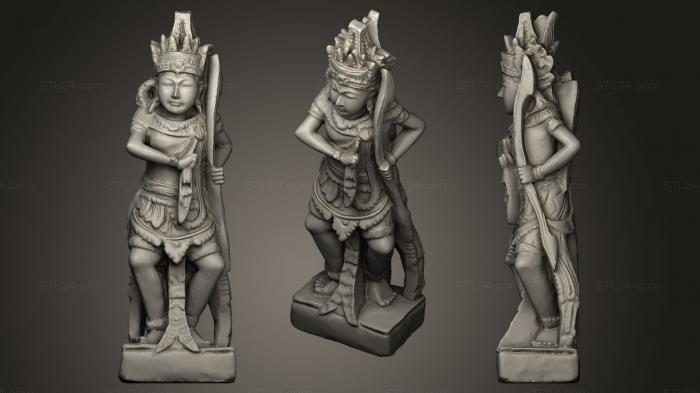 Скульптуры индийские (Азиатская статуэтка 2, STKI_0017) 3D модель для ЧПУ станка